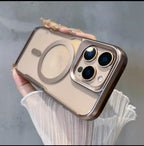 Silicon MagSafe Full Lens Glass Case For iPhone
