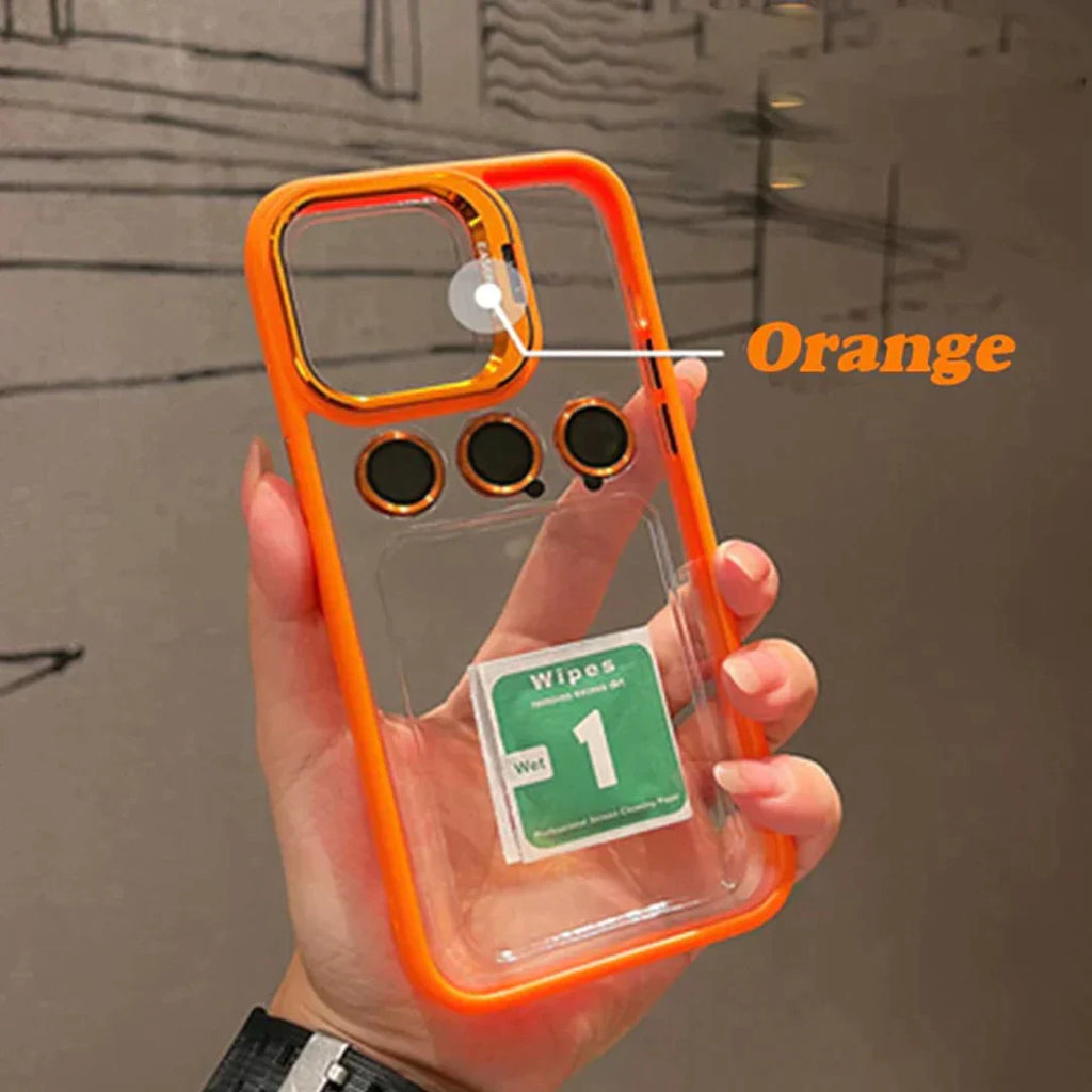 Luxury Camera Lens Flip Bracket Stand Case For iPhone 15 & iPhone 14 Series