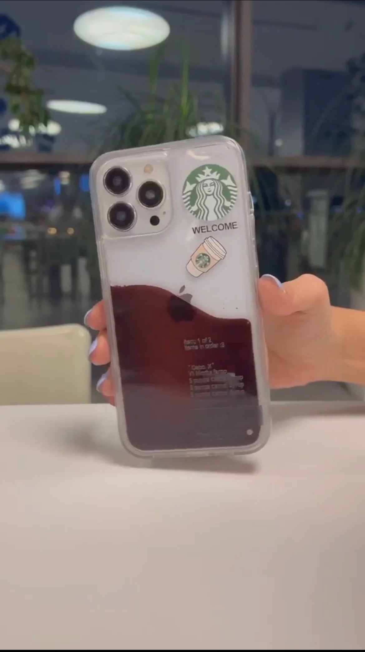 Star bucks FLOATING CUP iPhone Case With Floating Cup- "BUY 1 GET 1 FREE"