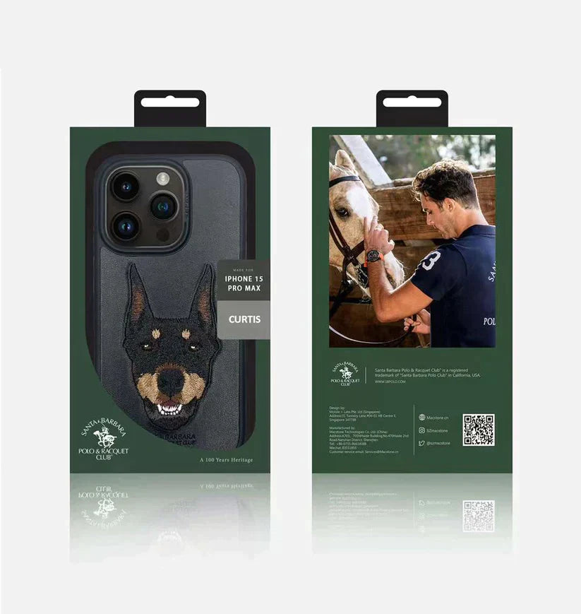 Premium Santa Barbara Polo & Racquet Club ® Curtis Series Leather Case for iPhone 15 Series