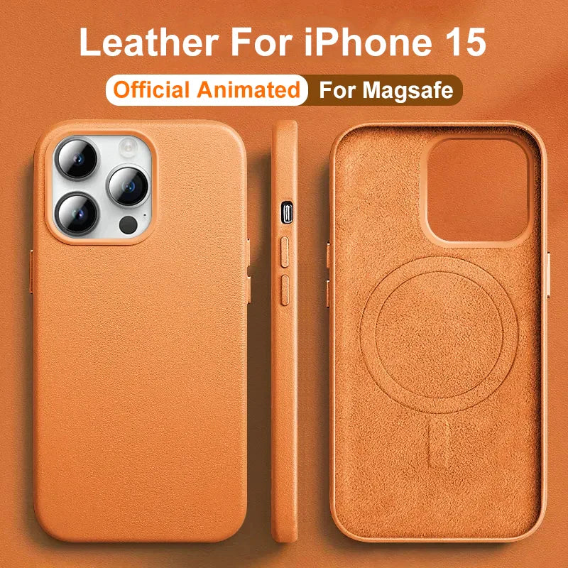 Luxury Leather For Magsafe Magnetic Case