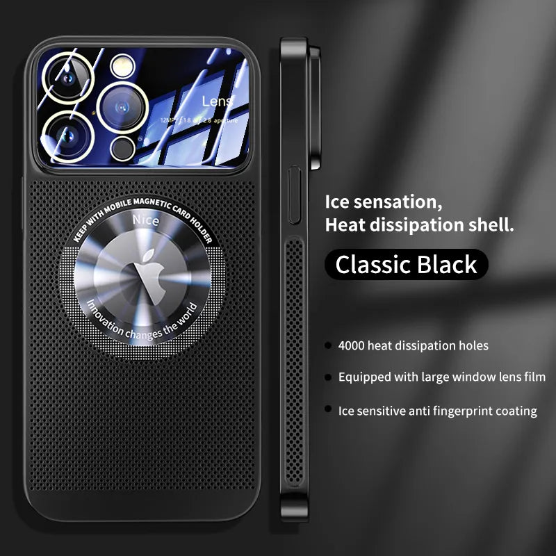 Latest Titanium Ultra-thin Ice Sense Cooling Mesh Phone Case