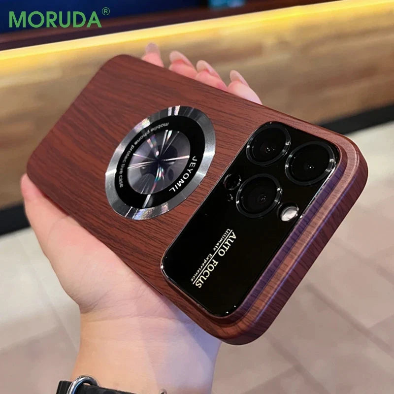 Wood Grain Magnetic Phone Case