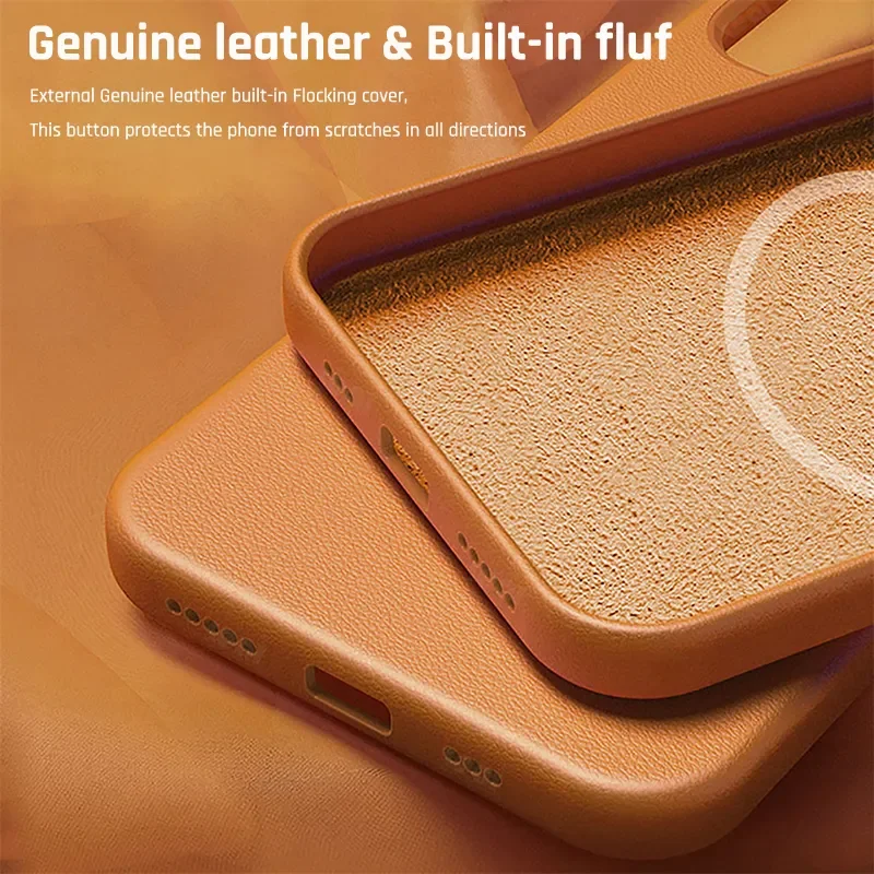 Luxury Leather For Magsafe Magnetic Case