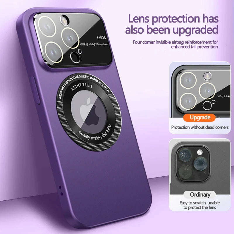 Slim Matte Frosting Glass Lens Protects Case