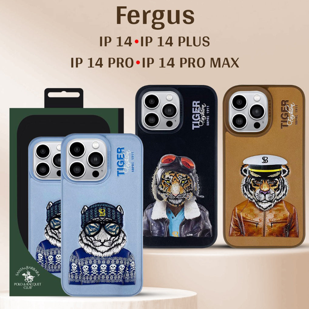 Premium Santa Barbara Polo & Racquet Club ® Fergus Series Leather Case for iPhone 15 Series